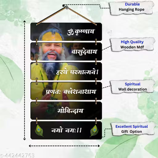 Premium Premanand Ji Maharaj Wall Hanging for Living